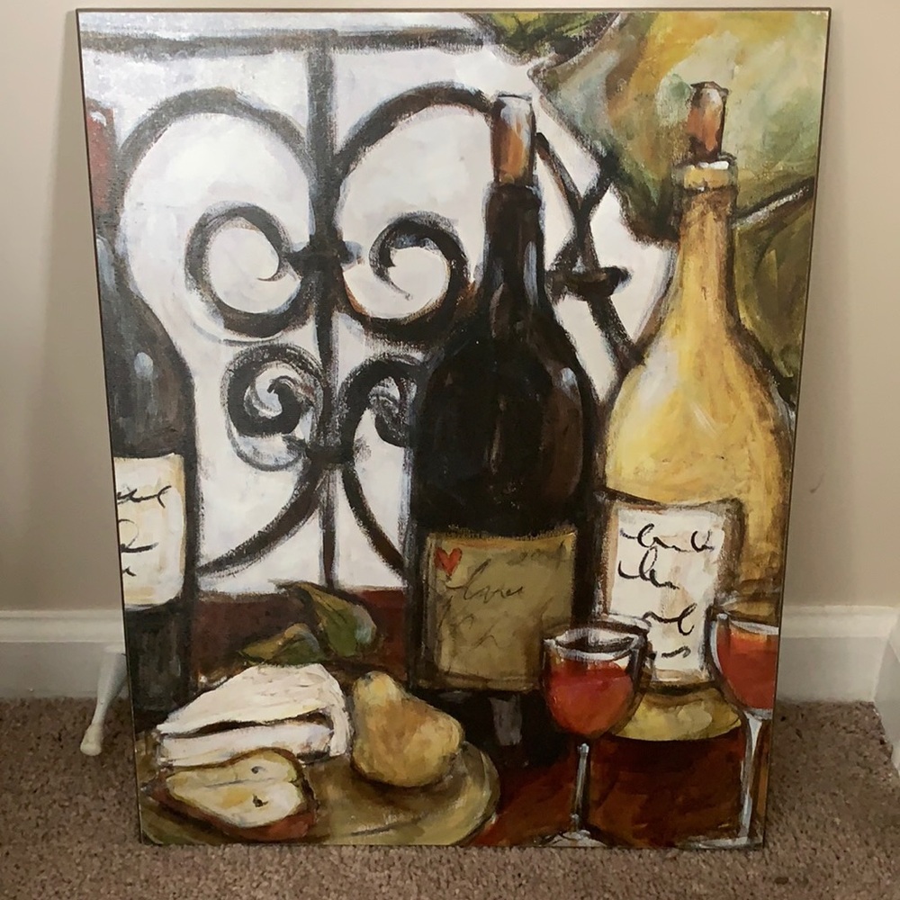 Wine & cheese wall art